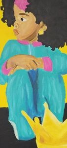 Lil' princess hand painted Acrylic artwork